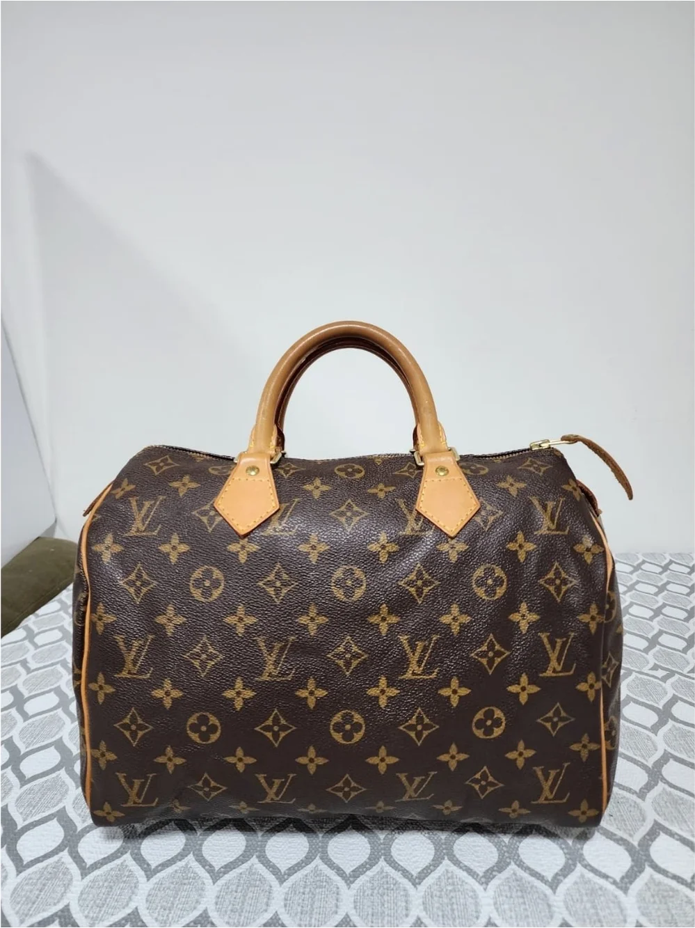LOUIS VUITTON Monogram Speedy 30 Brown/Beige